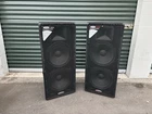 Harbinger HX152 Tower Speakers Rolling Wheels Used. Price: $299.00.