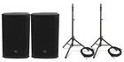 Electro-voice EKX-12P-DUAL-2-KIT:2 12" Speakers, Stands, Mic Cables New. Price: $2017.96.