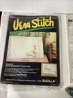 Vintage Vera Neumann Cross Stitch Kit Magnolia 2 White Pillow Cases Blue Floral Used. Price: $45.00.
