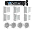 6-ZONE AMPLIFIER+12) White WALL+4) Jbl Ceiling Speakers For Restaurant/bar/cafe New. Price: $749.90.