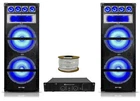 (2) Technical Pro VRTX215LED Dual 15" 1800W Dj SPEAKERS+2-CHANNEL Amplifier New. Price: $674.80.