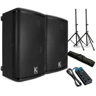 Kustom KPX10A 10" Powered Loudpeaker Pair With Stands Strip New. Price: $299.95.