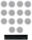 Jbl 70V Commercial Amplifier + (14) White In-ceiling Speakers New. Price: $929.60.