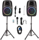 Pair Alphasonik All-in-one 10" Powered 1200W Pro Dj Amplified W/ Bluetooth Usb New. Price: $199.95.