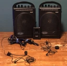 Of Hisonic HS120B Portable Rechargeable Pa Systems W/ Headset Microphones Used. Price: $100.00.