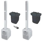 (2) Rockville Titan Array System V2 White Powered Column Speakers Dual 10" Subs New. Price: $1403.90.