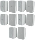 10 Rockville WET-40W 4" 70V Commercial Indoor/outdoor Wall Speakers White Swivel New. Price: $429.75.