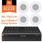 Jbl VMA1240 Commercial Bluetooth Mixer-amplifier + CSS8008 Ceiling Speakers New. Price: $947.75.