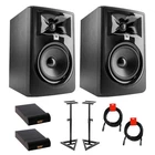 Jbl 305P Mkii Studio Monitor, W/ Stand (pair), 2X Pads & Cable New. Price: $399.00.