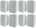 8) Rockville WET-40W 4" 70V Commercial Indoor/outdoor Wall Speakers White Swivel New. Price: $344.80.
