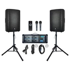 Proreck Delta 158 2400W 8-CH Powered Mixer 15" System Package With Stands Mic New. Price: $439.99.