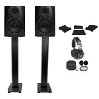 Pair Rockville APM6B 6.5" 350W Powered Studio Monitors+stands+pads+headphones New. Price: $343.90.