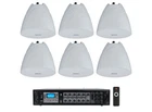 Rockville RCS180-6 Commercial AMP+6) White 5.25" Pendant Speakers For Restaurant New. Price: $584.65.