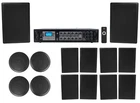 Commerical 6-ZONE AMP+(4) 6.5" Black CEILING+(10) Wall Restaurant/bar Speakers New. Price: $659.85.