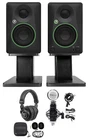 2 Mackie CR3.5 3.5" Studio Monitors W/tone Control+mic+headphones+desktop Stands New. Price: $222.95.