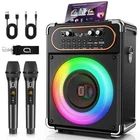 Fanfun Portable Bluetooth Karaoke Speaker With 2 Wireless Mics Rgb Lights Remote New. Price: $129.99.