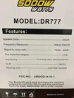 Dragon DR777 Professional Speaker 8-INCH 5000W Bluetooth Fm Radio Aux Black New. Price: $32.99.