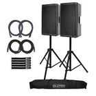 Rcf Art 812-A 12" Portable 2-WAY Active Powered Dj Pro Audio Speakers Stands New. Price: $1534.40.