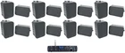 Rockville Zone 8 Ch. Multi Room Home RECEIVER+(16) Black 6.5" Wall Speakers New. Price: $858.55.