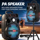 Dazon DY117 Portable Pa Speaker Bluetooth, Remote, Stand, Mic, Usb, Aux, Karaoke New. Price: $169.90.