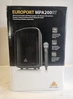 Behringer MPA200BT Europort 200W Speaker W/wireless Microphone & Bluetooth New. Price: $410.70.