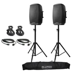 Gemini AS-2115BT 15" Powered/active Dj Speaker Pair + Cables Stands New. Price: $491.40.
