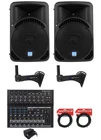 (2) Rockville RPG15BT 15" Bluetooth Wireless Link Speakers+mounts For Restaurant New. Price: $770.70.