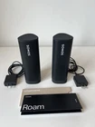 (2) Sonos Roam Portable Bluetooth Wireless Speakers - Shadow Black Used. Price: $250.00.