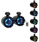 2) Rockville WB65KLED 6.5"600W Black Marine Wakeboard Tower Speakers+remote Used. Price: $101.99.