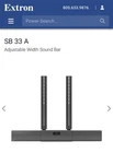 Extron 60-1737-12 Sb 33 55-65 Adjustable Width Sound Bar New In Box. Price: $349.99.