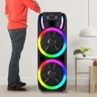 Large Portable Dual 15" Bluetooth Speaker Dj Party System Tf/aux/tws W/2 Mic New. Price: $219.99.
