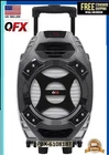 Qfx PBX-61081BT Rechargeable Portable Speaker 8" Woofer 400W Bluetooth Aux Fm New. Price: $88.95.