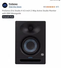 Presonus Eris Studio 4.5-INCH 2-WAY Active Monitor With Ebm Waveguide New. Price: $149.99.