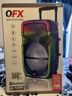 Qfx TMS-1560 15" Bluetooth Rechargeable Speaker Tws 360 Lighting Fm Radio New. Price: $100.00.