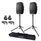 Gemini AS-2115BT 15" Powered Dj Pa Speaker System + Stands Covers New. Price: $491.40.