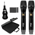 Gemini GMU-M200 Single Channel Dual Uhf Metal Wireless Microphones Case New. Price: $120.40.