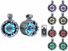 (2) Rockville WB65KLS Silver 6.5" 300W Metal Marine Wakeboard Led Tower Speakers. Price: $199.95.